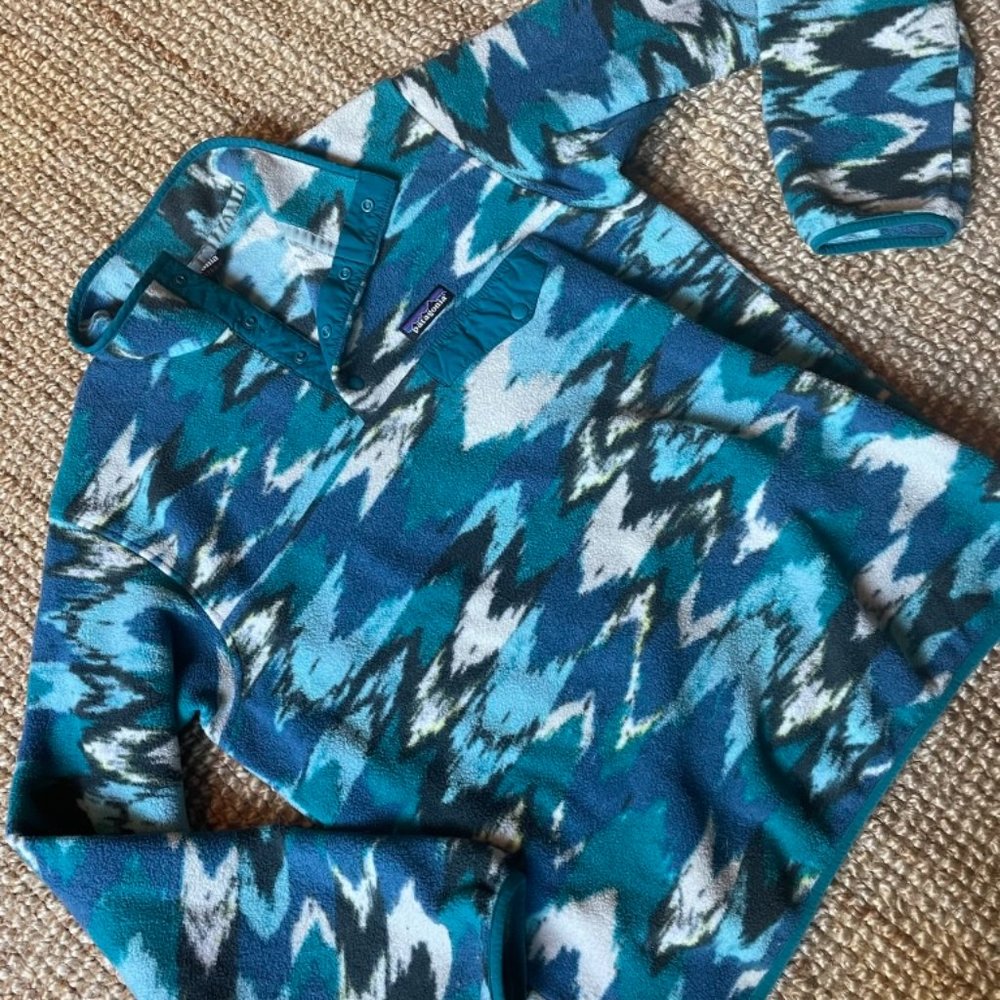 Patagonia | Synchilla Snap-T Fleece Pullover - Trout Tales Elwha Blue | Sz M